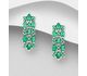 La Preciada - 925 Sterling Silver Push-Back Earrings, Decorated with Various Gemstones