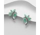 La Preciada - 925 Sterling Silver Omega Lock Earrings, Decorated with CZ Simulated Diamonds and Gemstones