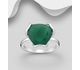 La Preciada - 925 Sterling Silver Ring, Decorated with Trillion-Cut Gemstone