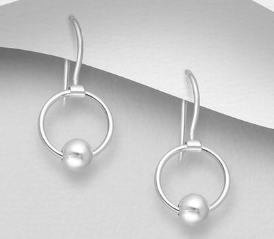 925 Sterling Silver Ball Hook Earrings