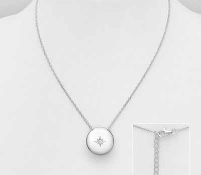 Malın səhifəsinə keç 925 Sterling Silver Star Necklace, Decorated with CZ Simulated Diamonds