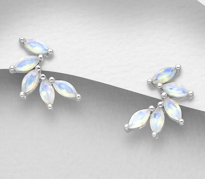 Şəkli böyütmək üçün tiklayın 925 Sterling Silver Push-Back Earrings, Decorated with CZ Simulated Diamonds