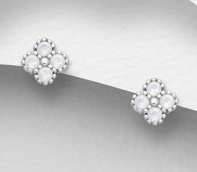Şəkli böyütmək üçün tiklayın 925 Sterling Silver Push-Back Earrings, Decorated with CZ Simulated Diamonds