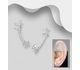 925 Sterling Silver Star Push-Back Earrings, Decorated with CZ Simulated Diamonds