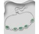 La Preciada - 925 Sterling Silver Halo Adjustable Bracelet, Decorated with Various Gemstones and CZ Simulated Diamonds