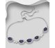 La Preciada - 925 Sterling Silver Halo Adjustable Bracelet, Decorated with Various Gemstones and CZ Simulated Diamonds