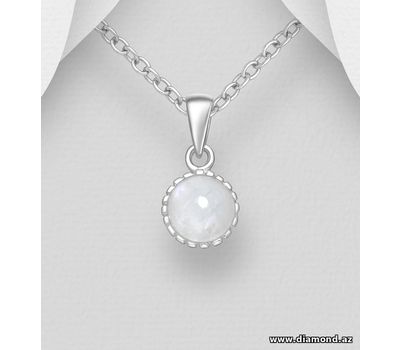 Şəkli böyütmək üçün tiklayın 925 Sterling Silver Pendant, Decorated with various Gemstones