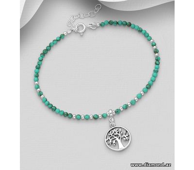 925 Sterling Silver Tree Of Life Bracelet, Beaded with Various Gemstones