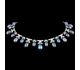 925 Sterling Silver Necklace, Decorated with FreshWater Pearls and CZ Simulated Diamonds