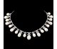 925 Sterling Silver Necklace, Decorated with FreshWater Pearls and CZ Simulated Diamonds