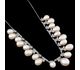 925 Sterling Silver Necklace, Decorated with FreshWater Pearls and CZ Simulated Diamonds