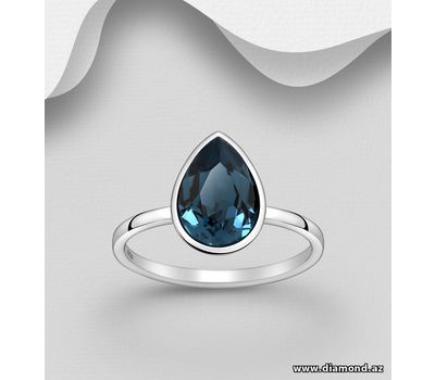 Şəkli böyütmək üçün tiklayın Sparkle by 7K - 925 Sterling Silver Ring Decorated with Fine Austrian Crystal