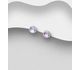 Sparkle by 7K - 925 Sterling Silver Push-Back Earrings, Decorated With Fine Austrian Crystal