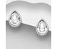 Sparkle by 7K - 925 Sterling Silver Push-Back Earrings Decorated with Fine Austrian Crystals