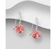 Sparkle by 7K - 925 Sterling Silver Hook Earrings Decorated with Fine Austrian Crystals