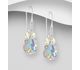 Sparkle by 7K - 925 Sterling Silver Pear-Shaped Hook Earrings Decorated with CZ Simulated Diamonds & Fine Austrian Crystals