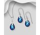 Sparkle by 7K - 925 Sterling Silver Hook Earrings and Pendant Jewelry Set, Decorated with Fine Austrian Crystal