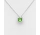 Sparkle by 7K - 925 Sterling Silver Solitaire Necklace Decorated with Fine Austrian Crystal