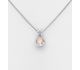 Sparkle by 7K - 925 Sterling Silver Solitaire Necklace Decorated with Fine Austrian Crystal