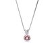 Sparkle by 7K - 925 Sterling Silver Solitaire Necklace Decorated with Fine Austrian Crystal