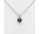 Sparkle by 7K - 925 Sterling Silver Solitaire Necklace Decorated with Fine Austrian Crystal