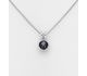 Sparkle by 7K - 925 Sterling Silver Solitaire Necklace Decorated with Fine Austrian Crystal