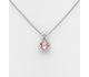 Sparkle by 7K - 925 Sterling Silver Solitaire Necklace Decorated with Fine Austrian Crystal