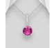 Sparkle by 7K - 925 Sterling Silver Pendant, Decorated With CZ Simulated Diamonds and Fine Austrian Crystal