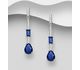 925 Sterling Silver Push-Back Earrings, Decorated with Various Color CZ Simulated Diamonds