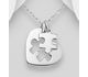 925 Sterling Silver Heart Shape Jigsaw Pendant