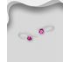 925 Sterling Silver Ear Cuffs, Decorated with Various Colors of Crystal Glass