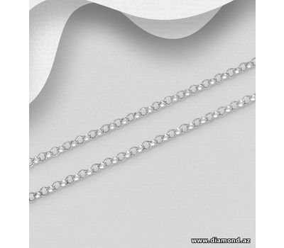 925 Sterling Silver Chain, sold by Meter (1,000 mm)