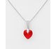 Sparkle by 7K - 925 Sterling Silver Heart Necklace Decorated with CZ Simulated Diamonds and Fine Austrian Crystal