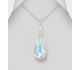 Sparkle by 7K - 925 Sterling Silver Pear-Shaped Pendant Decorated with CZ Simulated Diamonds and Fine Austrian Crystal