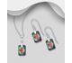 Sparkle by 7K - 925 Sterling Silver Hook Earrings and Pendant Jewelry Set, Decorated with Fine Austrian Crystal