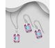 Sparkle by 7K - 925 Sterling Silver Hook Earrings and Pendant Jewelry Set, Decorated with Fine Austrian Crystal