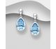 Sparkle by 7K - 925 Sterling Silver Push-Back Earrings Decorated with Fine Austrian Crystal