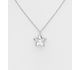 Sparkle by 7K - 925 Sterling Silver Star Necklace Decorated with Fine Austrian Crystal