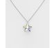 Sparkle by 7K - 925 Sterling Silver Star Necklace Decorated with Fine Austrian Crystal