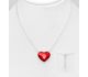 Sparkle by 7K - 925 Sterling Silver Heart Necklace Decorated with Fine Austrian Crystal