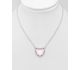 Sparkle by 7K - 925 Sterling Silver Heart Necklace Decorated with Fine Austrian Crystal