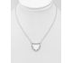 Sparkle by 7K - 925 Sterling Silver Heart Necklace Decorated with Fine Austrian Crystal