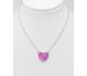 Sparkle by 7K - 925 Sterling Silver Heart Necklace Decorated with Fine Austrian Crystal