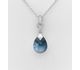 Sparkle by 7K - 925 Sterling Silver Necklace Decorated with CZ Simulated Diamonds and Fine Austrian Crystal