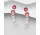 Sparkle by 7K - 925 Sterling Silver Push-Back Earrings Decorated with Fine Austrian Crystals