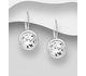Sparkle by 7K - 925 Sterling Silver Lever Back Earrings Decorated with Fine Austrian Crystals