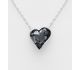 Sparkle by 7K - 925 Sterling Silver Heart Necklace Decorated with Fine Austrian Crystal