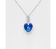 Sparkle by 7K - 925 Sterling Silver Heart Necklace Decorated with CZ Simulated Diamonds and Fine Austrian Crystal