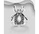 925 Sterling Silver Spider Locket Ring