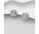 La Preciada - 925 Sterling Silver Push-Back Earring, Decorated with Various Gemstones and CZ Simulated Diamonds